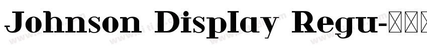 Johnson Display Regu字体转换